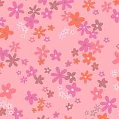 LOKKER POINT MEMBRANE DESIGN FLORAL PINK WARM